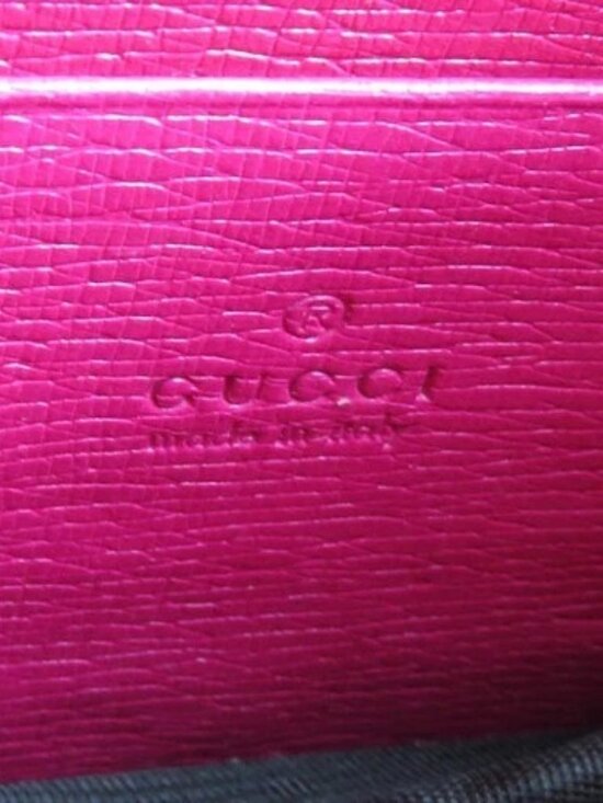 Auth GUCCI Chain Wallet Crossbody Bag Pink Leather/Goldtone - 55945a main image 1